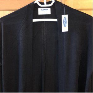 NWT Old Navy Black Cardigan Very Long with Pockets medium